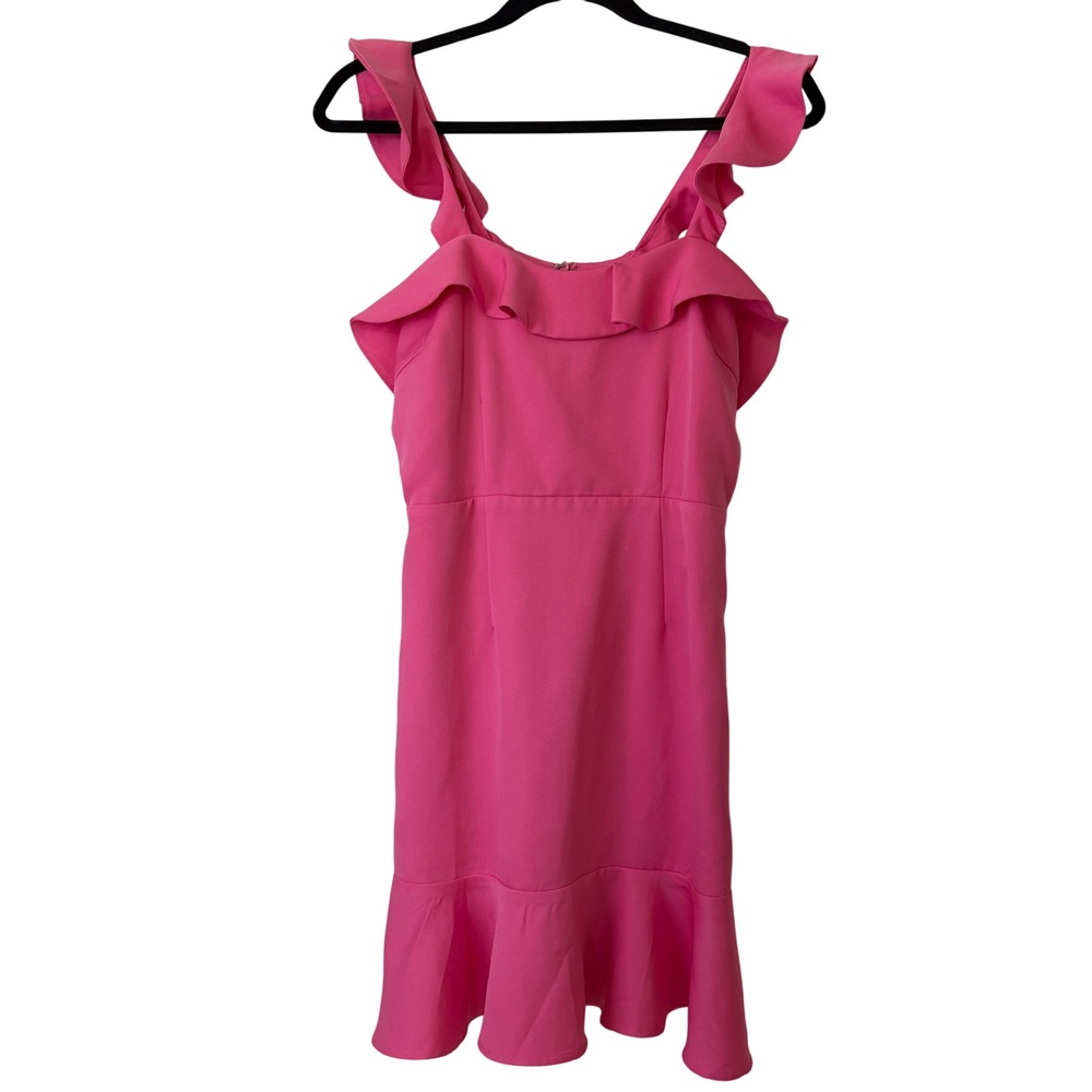 TCEC Hot Pink Ruffle Mini Dress Sz S NWT
